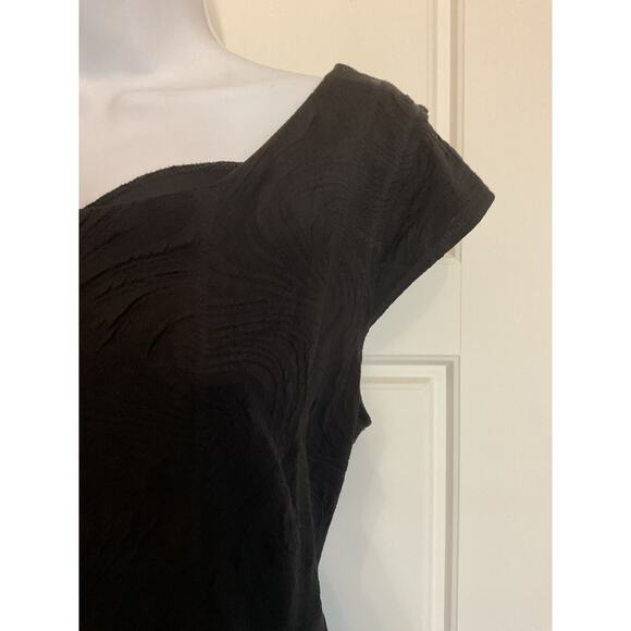 Signature Black Embossed Party Cocktail Dress Xl - Picture 3 of 7